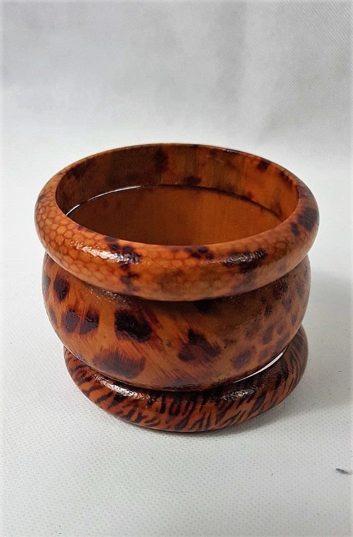 Zebra Skin Handmade African Wooden Bracelets