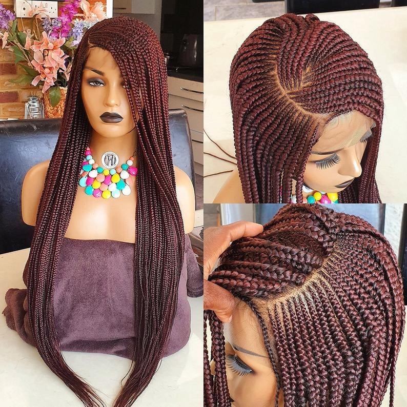 Full Frontal Lace Cornrow , Braidwig, Braidswig. 12/14inches.