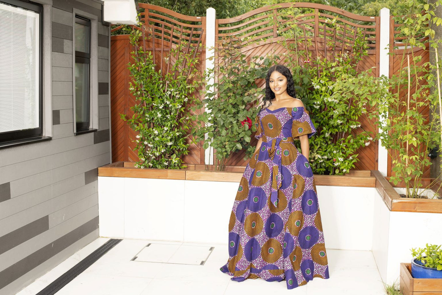 Anissa African Print Maxi Dress