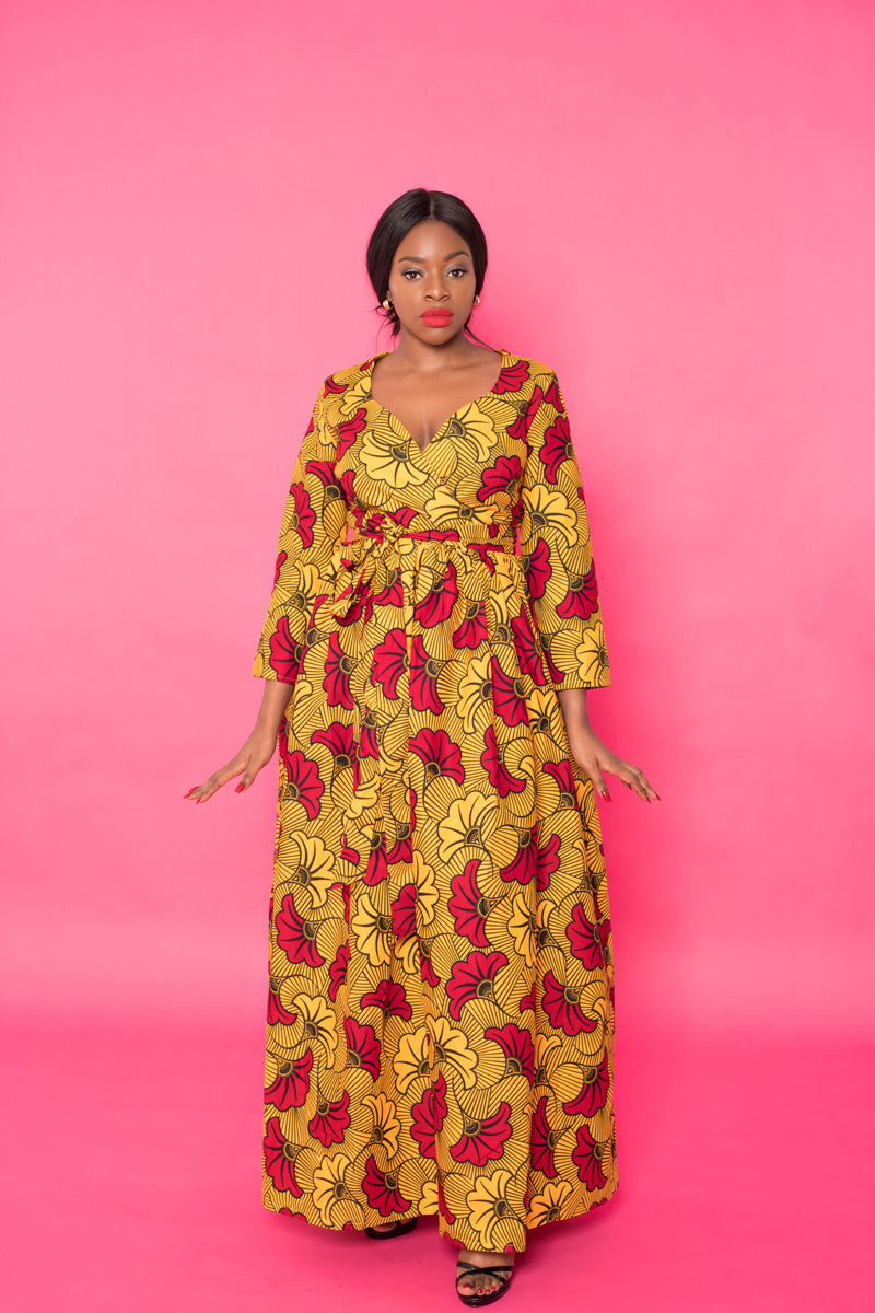 Abena African Print Maxi Dress