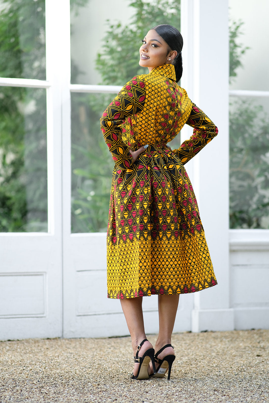 Raissa African Print Midi Dress