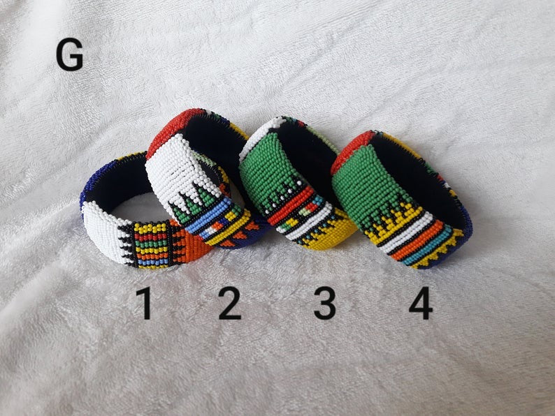 Zulu Beaded Wide Bangles