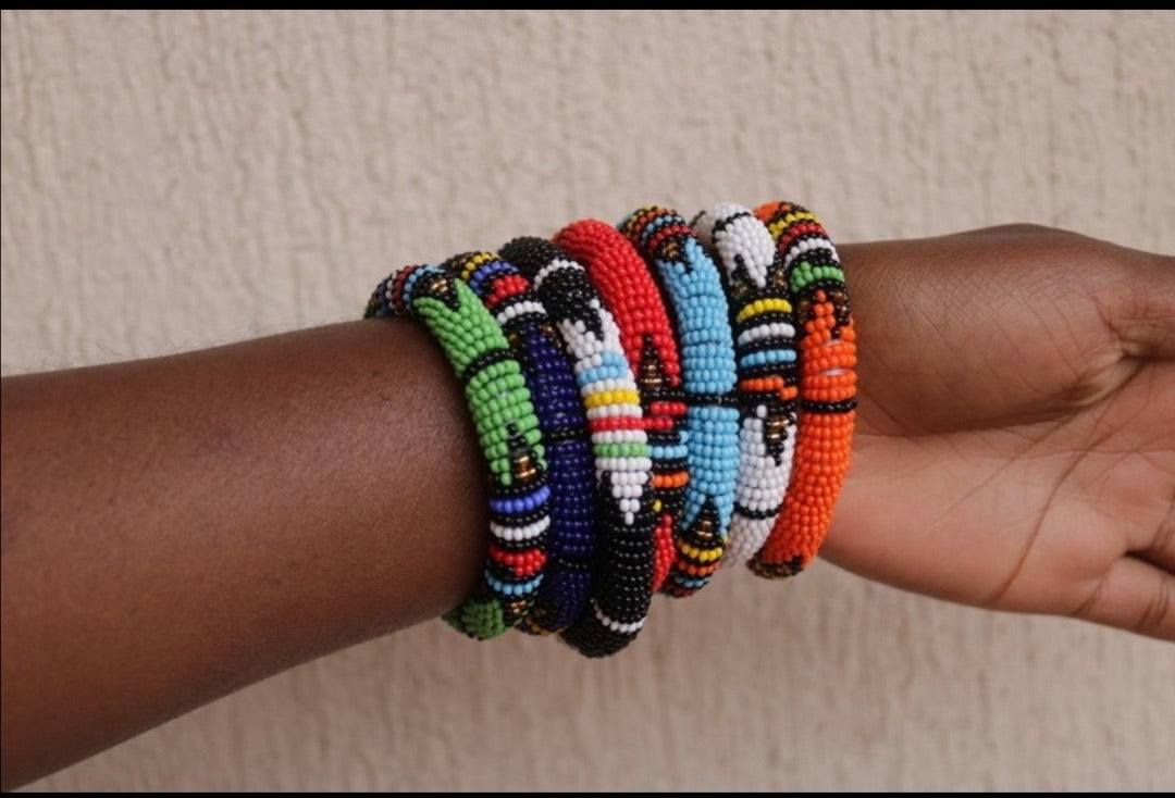 Zulu Beaded Tin Bangles