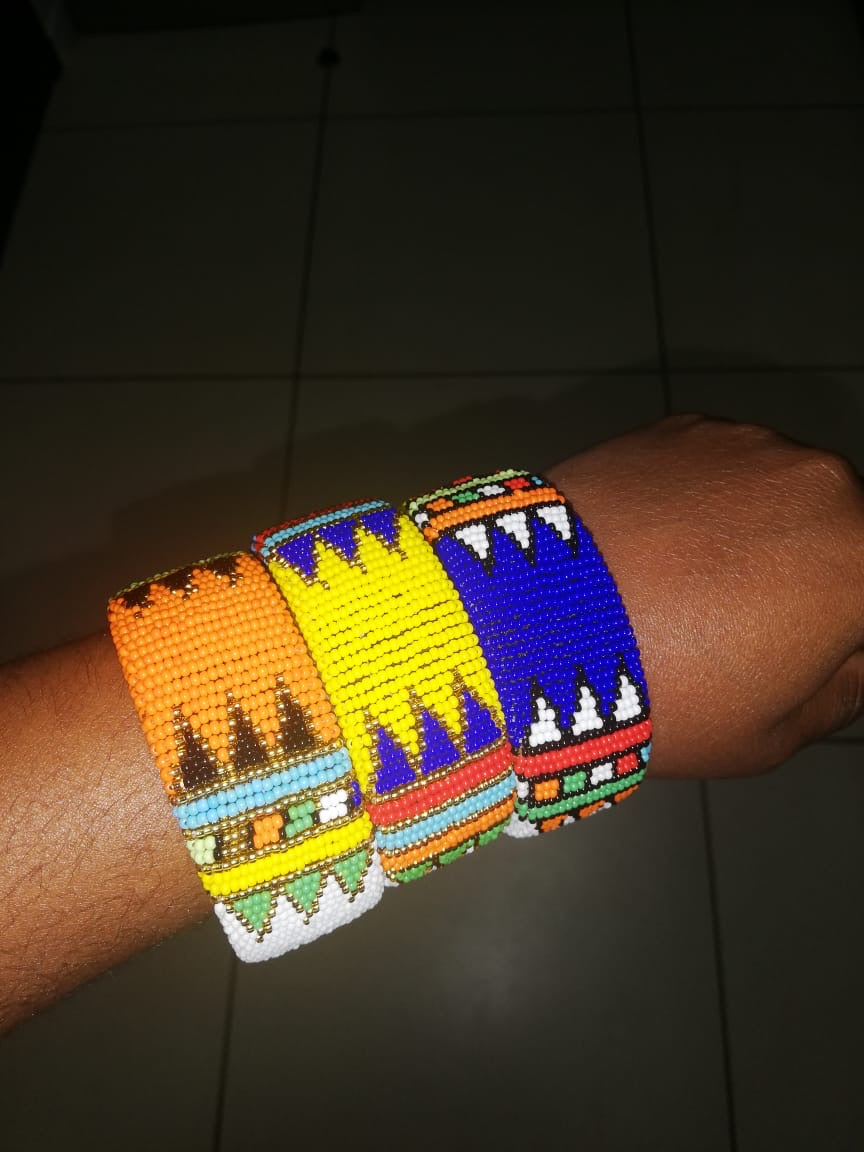 Big Beaded Cluster Bangles