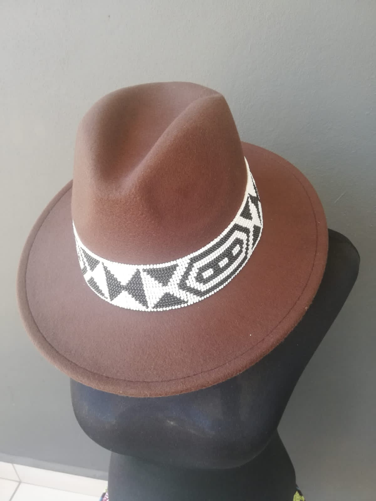 Zulu Beaded Fedora Hat