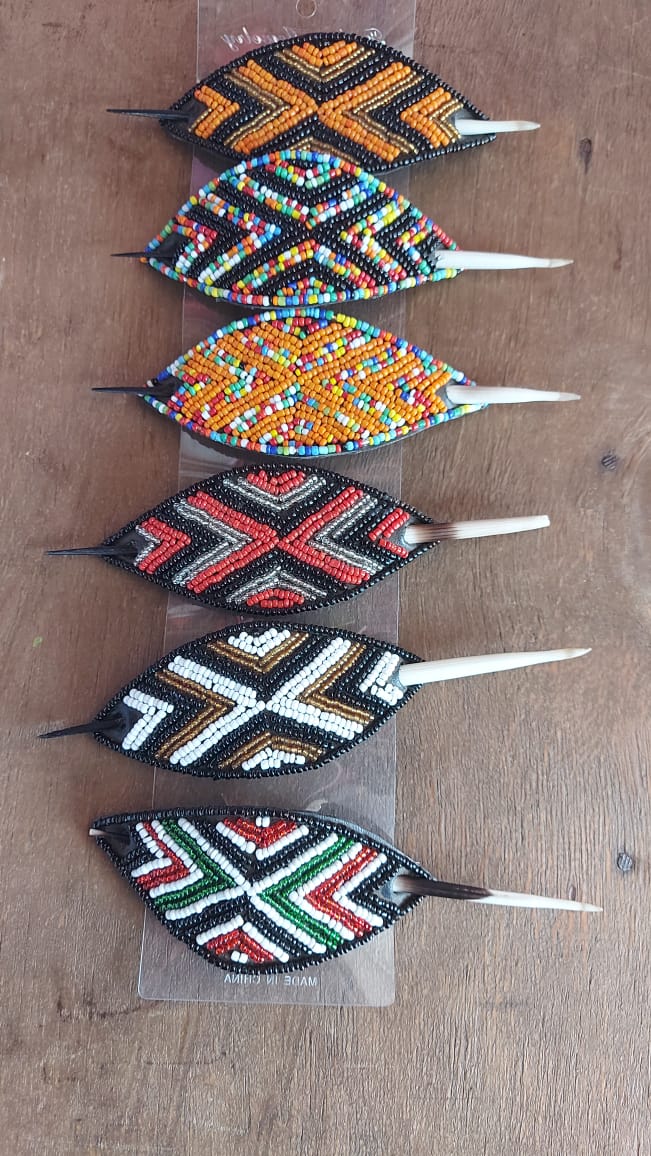 Beaded Barette | Hair Accessory | Handmade Beaded Barette | Beaded Hair Clip | Handmade Hair Accessory | Beaded Hair Clip With Stick