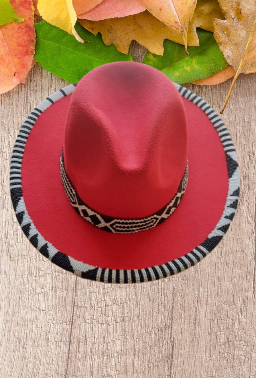 Zulu Doubled Layered Beaded Fedora Hat