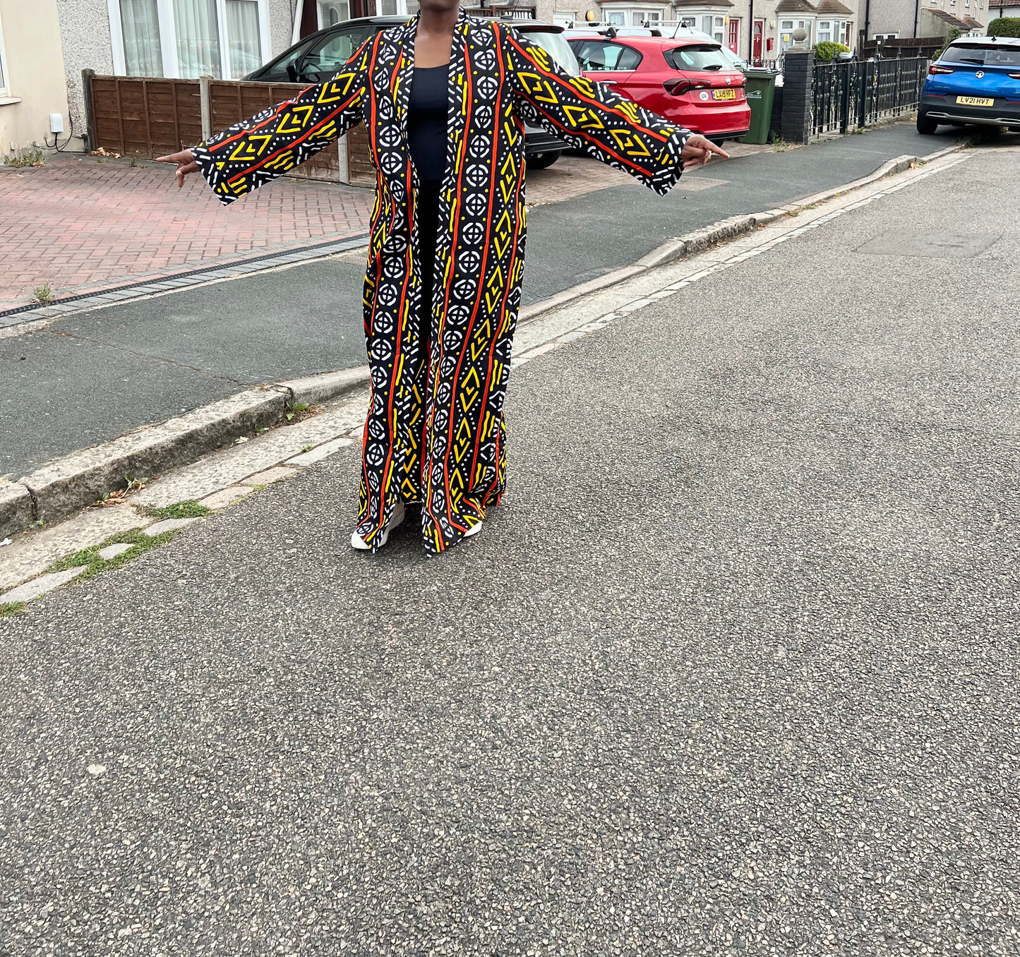 Tankou Black Ankara Kimono Jacket