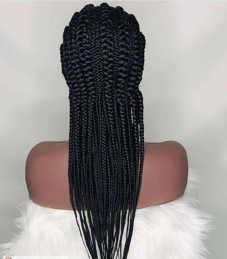 Full Lace braided Wig/Ghana Weaving/360 Round wig/Braided wig/ Cornrow wig