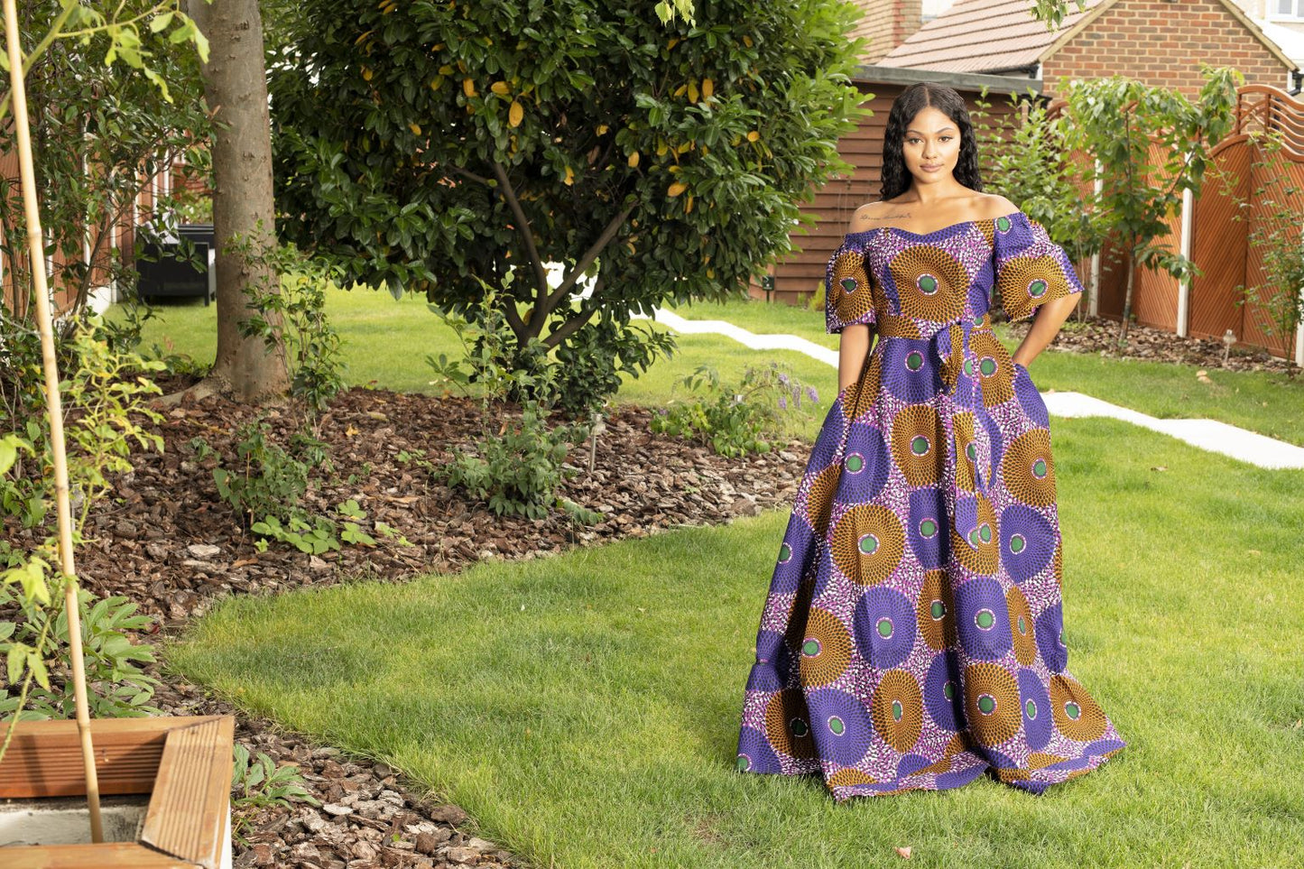 Anissa African Print Maxi Dress