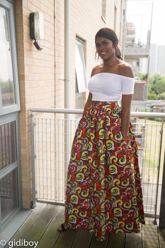 Basmati African Maxi Skirt