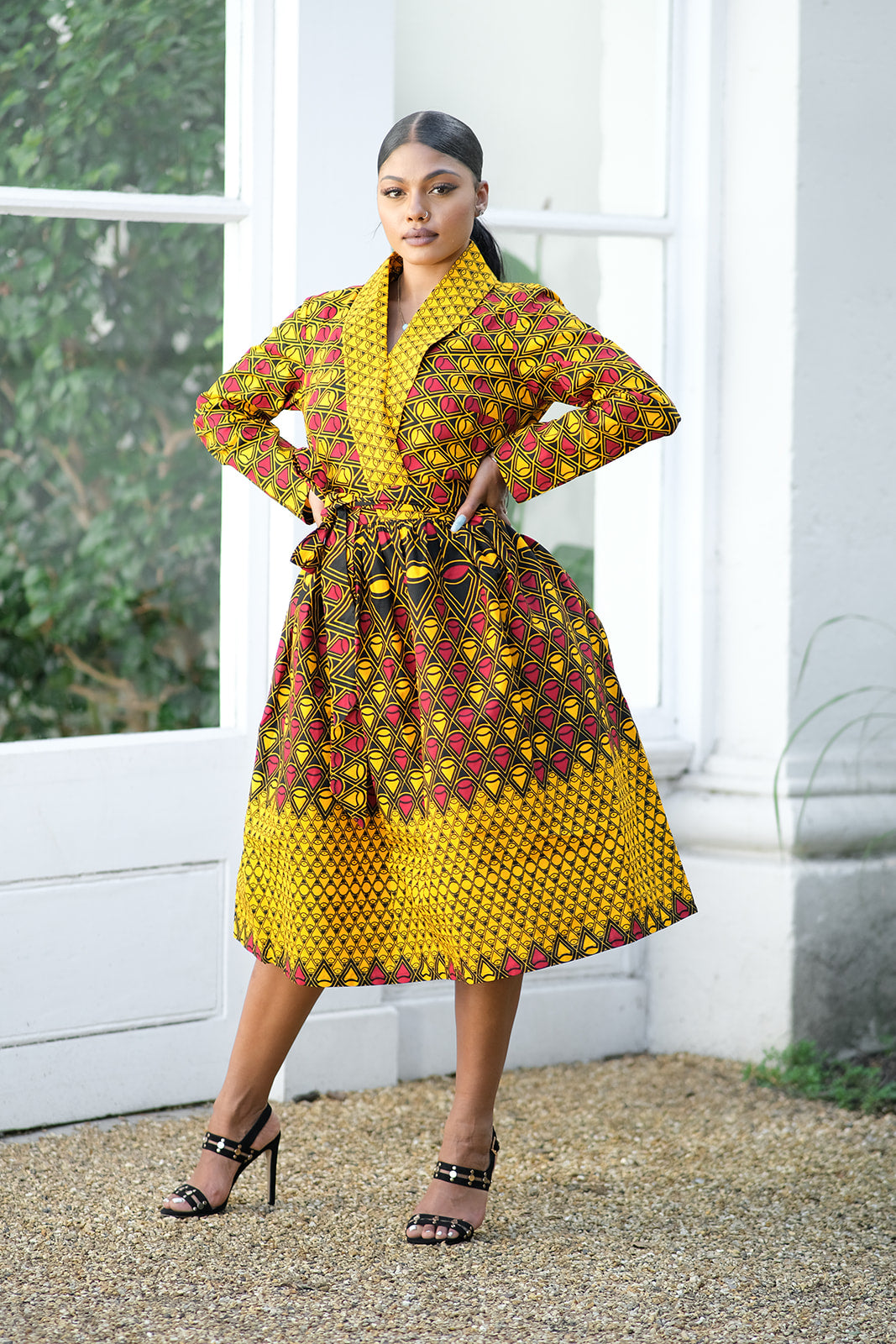 Raissa African Print Midi Dress