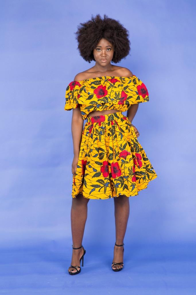 Molly African Midi Skirt