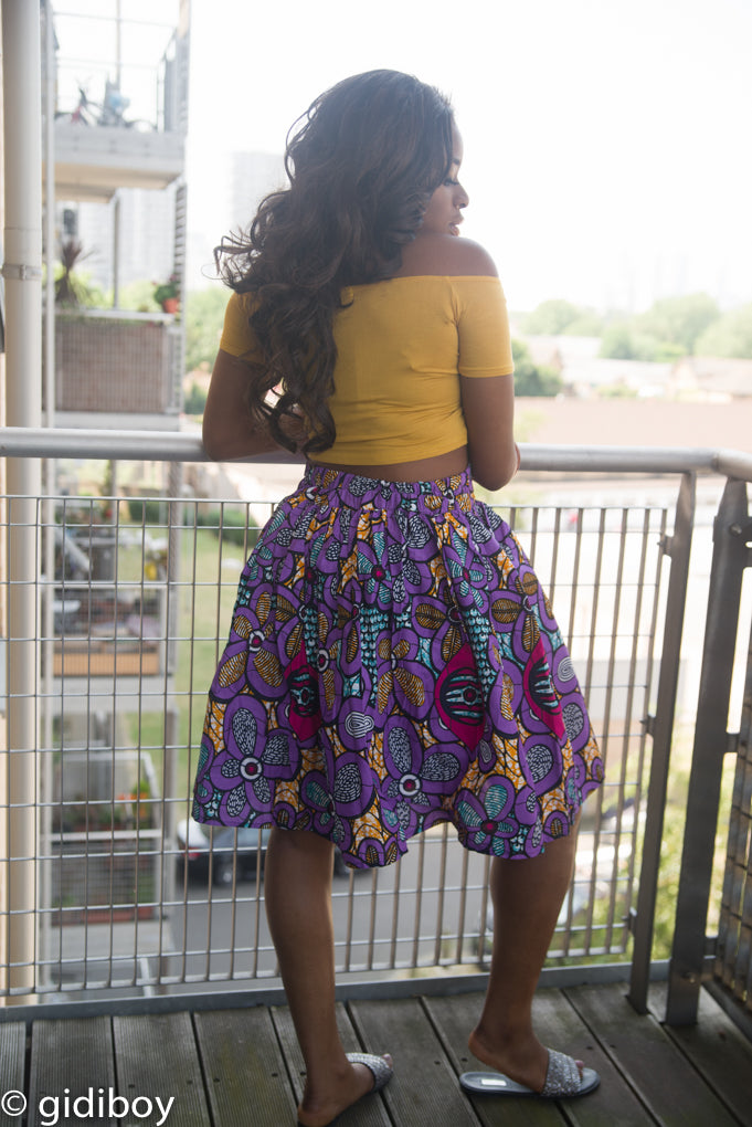 Stella African Midi Skirt