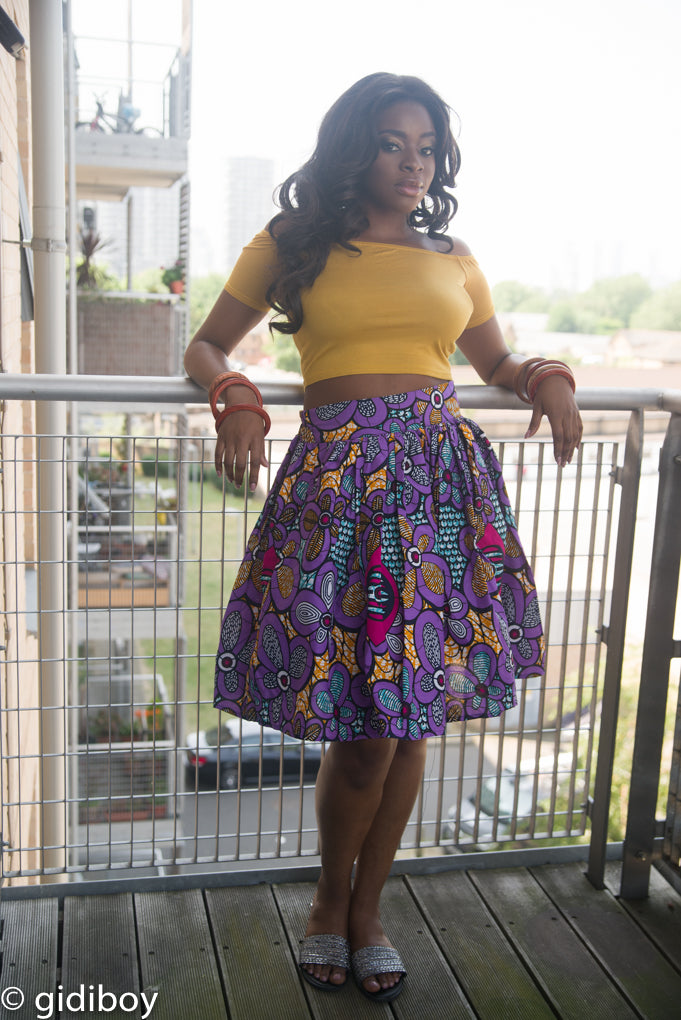 Stella African Midi Skirt