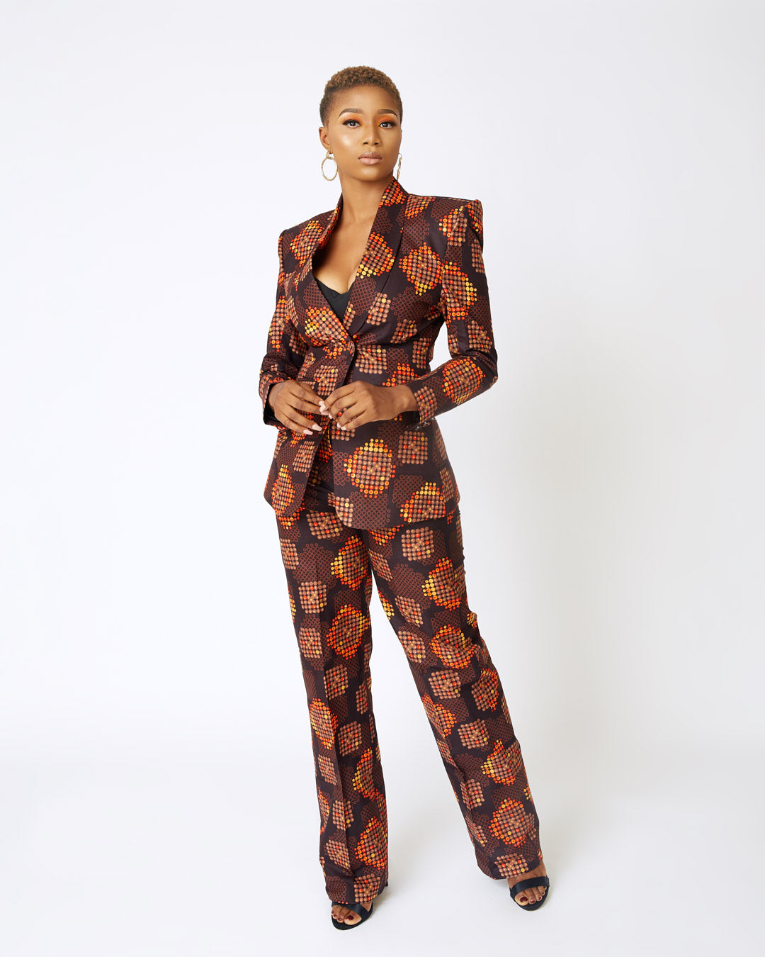 Ena Double Breasted Ankara Suit