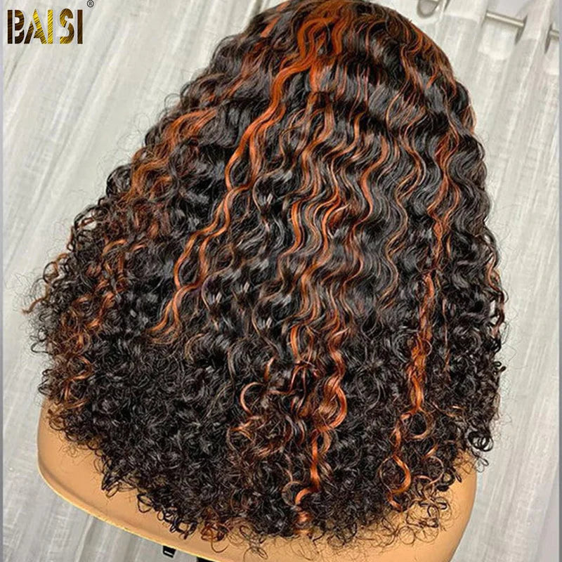 1b/30 Water Wave Human Hair BoB Wig