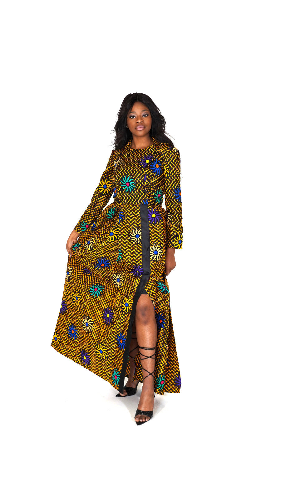Sarah African Print Maxi Dress