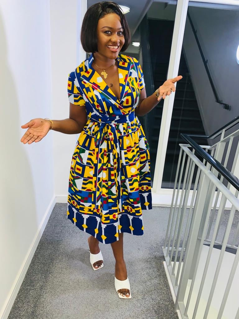 Hosanna African Kente Dress – HouseOfSarah14