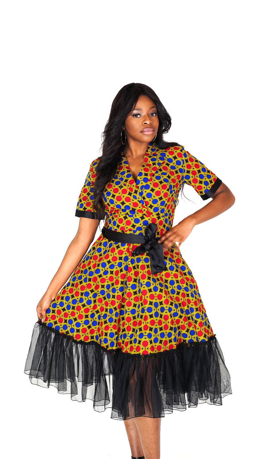 Bata Rainbow African Dress Midi Dress