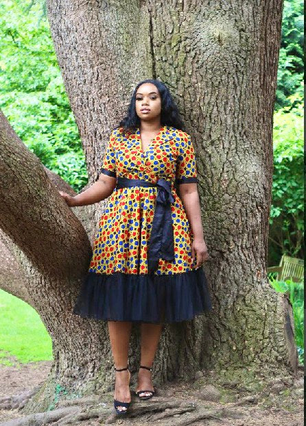 Bata Rainbow African Dress Midi Dress