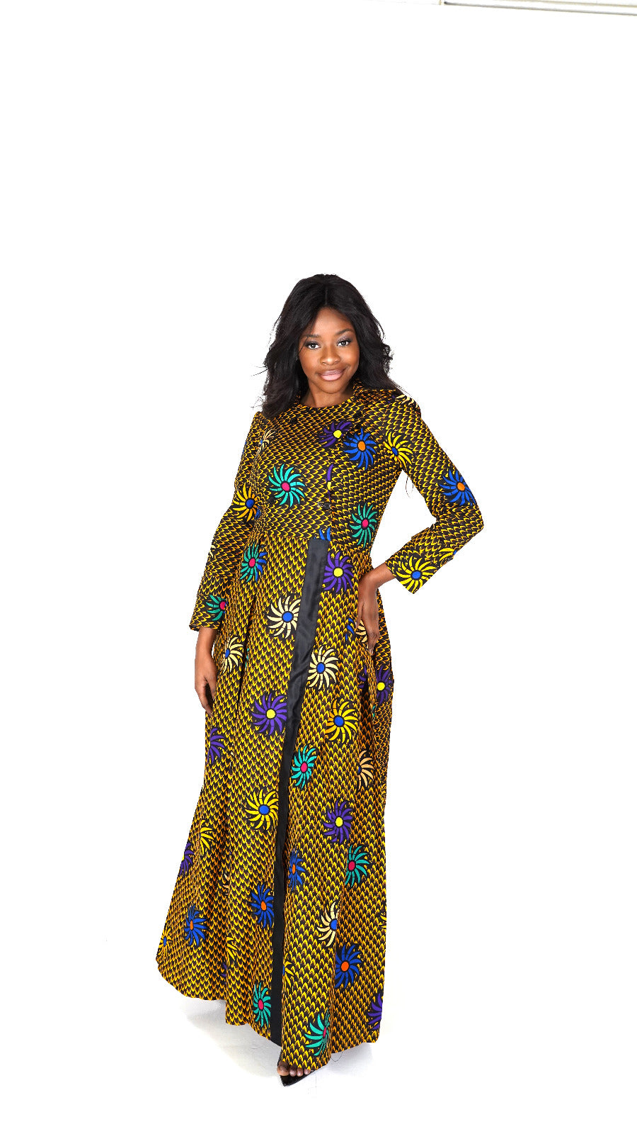 Sarah African Print Maxi Dress