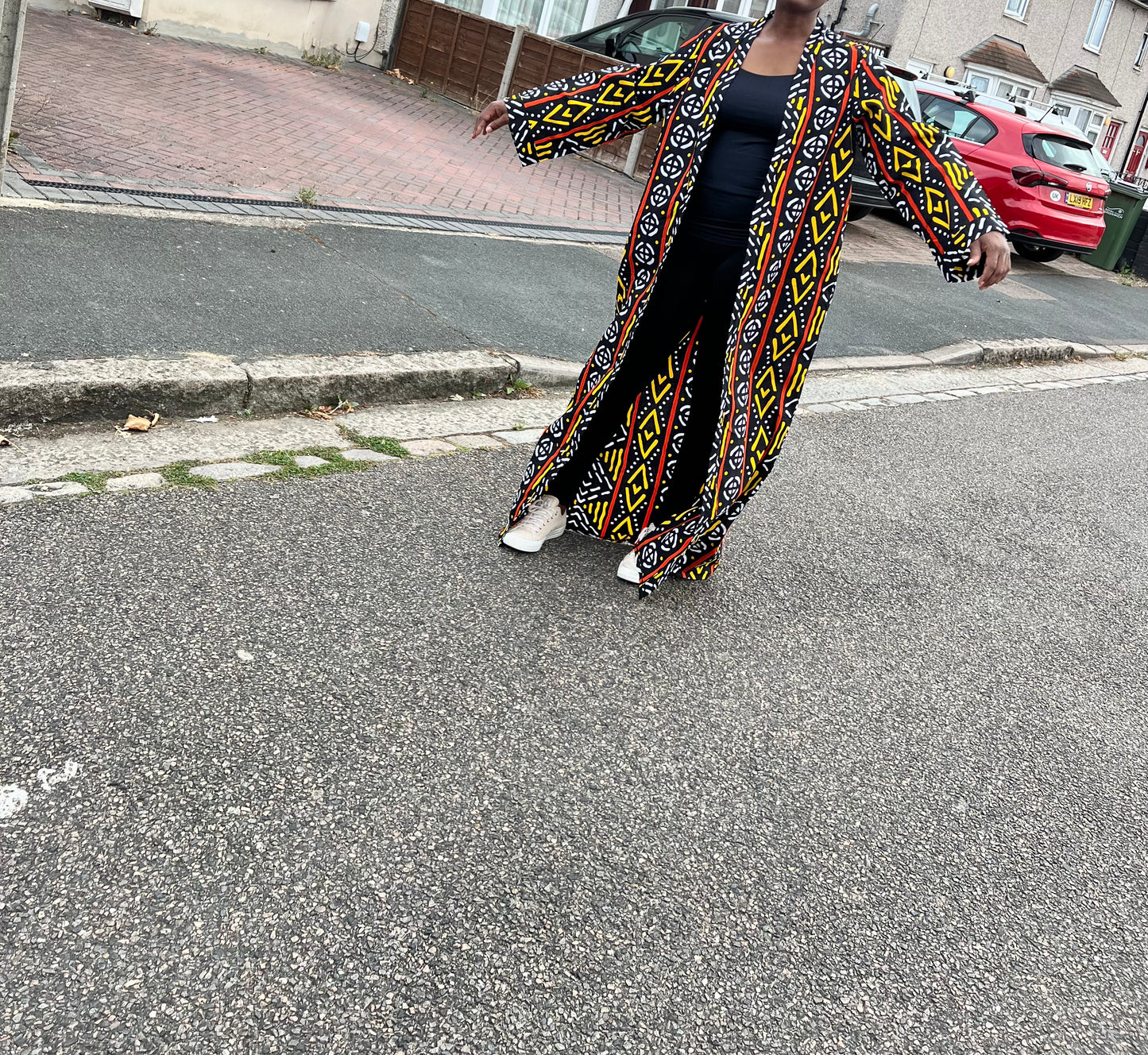 Tankou Black Ankara Kimono Jacket