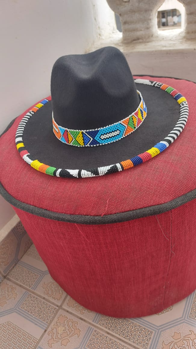 Zulu Doubled Layered Beaded Fedora Hat